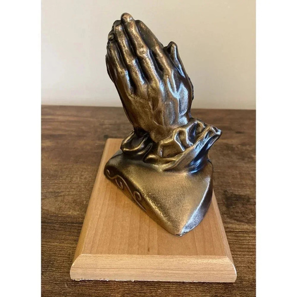 Religious Decor Praying Hands Weighted Bookend Decor Centerpiece - Picture 3 of 7